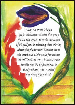 Why We Were Chosen AA poster (5x7) - Heartful Art by Raphaella Vaisseau